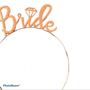 Rose gold tone Fashion Bride Tiara ring  detail crown